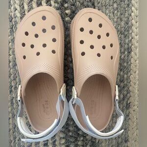 CROCS light pink heeled with Strap